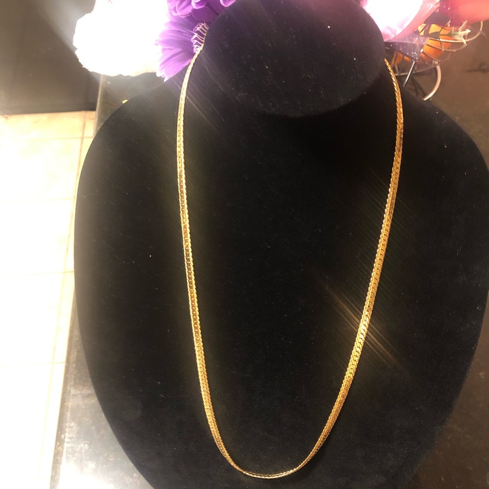 Pre owned fat gold platted necklace